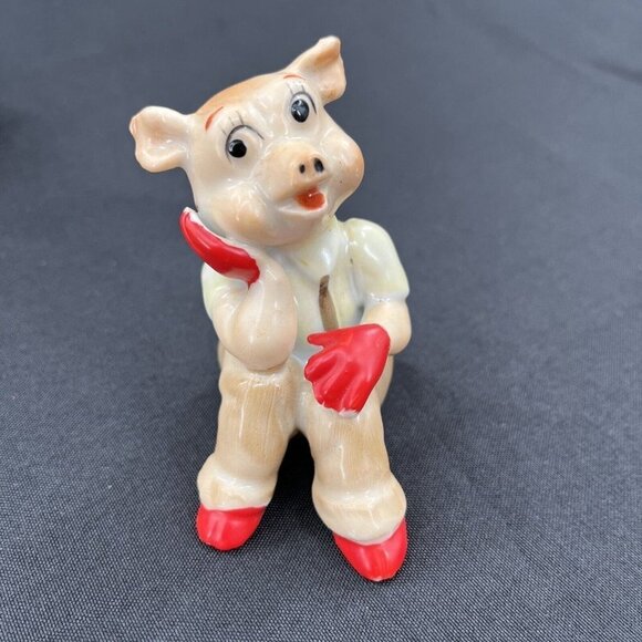 Mid Century Modern Porcelain Pigs Tumbling Made in Japan Vintage Set of 6 - Picture 3 of 15